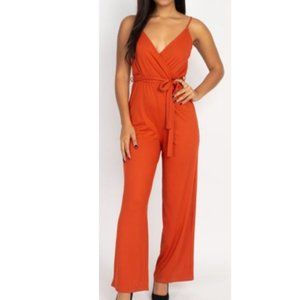Haute Monde Wrap Ribbed Jumpsuit